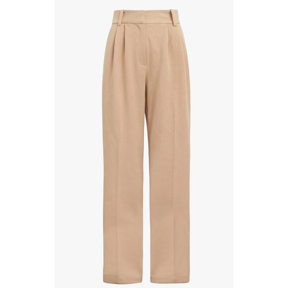 Favorite Daughter Pants - Favorite Daughter The Favorite Pant Beige Pleated Wide Leg trouser High Rise 8